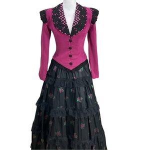 Vintage Sander Witlin Couture Dress and Velvet Jacket